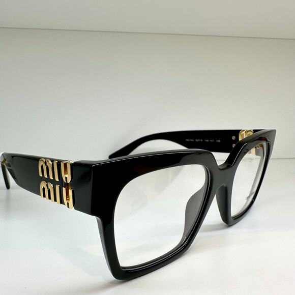 Miu Miu Accessories - MIU MIU Womens Eyeglasses Black Square Full Rim frames 52-19mm Rx-able Womens